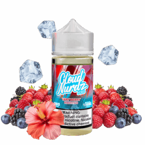 خرید جویس تمشک شاتوت یخ کلود نوردز (100میل) CLOUD NURDZ ICED VERY BERRY HIBISCUS