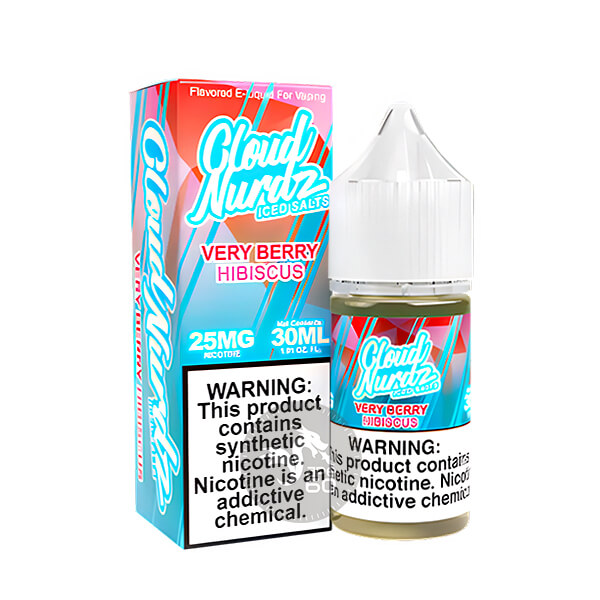خرید سالت تمشک شاتوت یخ کلود نوردز (30میل) CLOUD NURDZ ICED VERY BERRY HIBISCUS