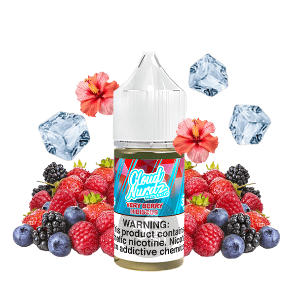 خرید سالت تمشک شاتوت یخ کلود نوردز (30میل) CLOUD NURDZ ICED VERY BERRY HIBISCUS