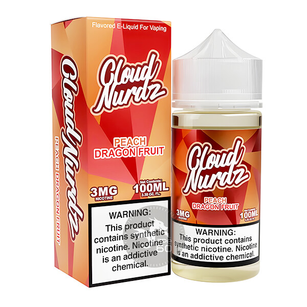خرید جویس هلو دراگون فروت کلود نوردز (100میل) CLOUD NURDZ PEACH DRAGON FRUIT