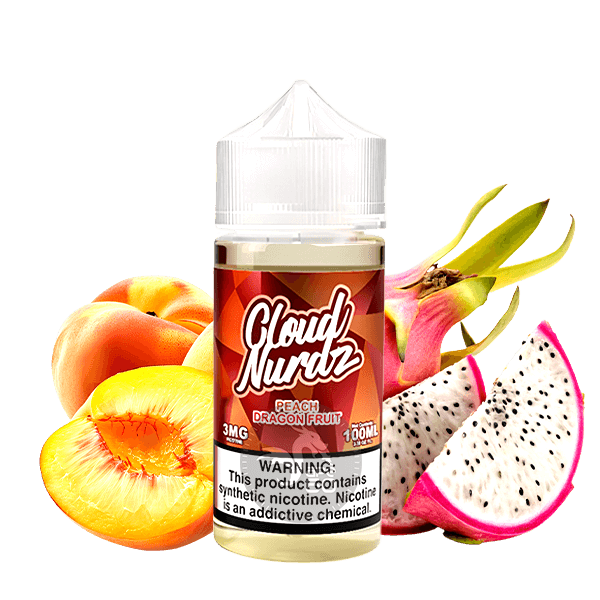 خرید جویس هلو دراگون فروت کلود نوردز (100میل) CLOUD NURDZ PEACH DRAGON FRUIT