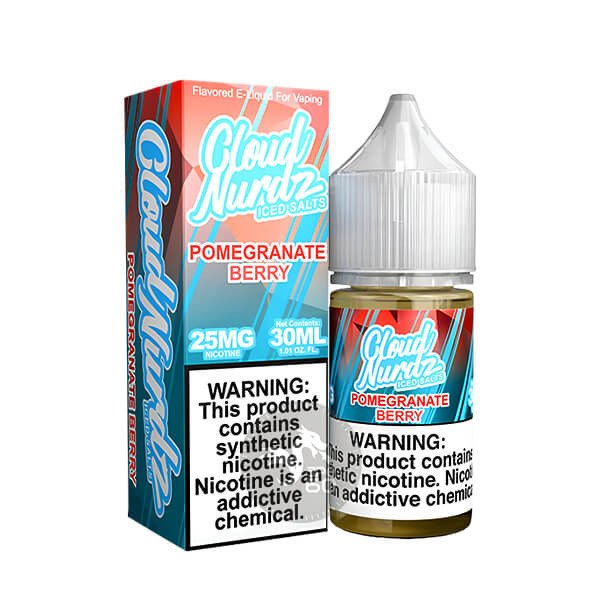 خرید سالت انار تمشک یخ کلود نوردز (30میل) CLOUD NURDZ ICED POMEGRANATE BERRY