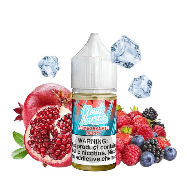 خرید سالت انار تمشک یخ کلود نوردز (30میل) CLOUD NURDZ ICED POMEGRANATE BERRY