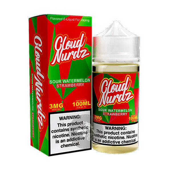 خرید جویس پاستیل هندوانه توت فرنگی کلود نوردز (100میل) CLOUD NURDZ SOUR WATERMELON STRAWBERRY