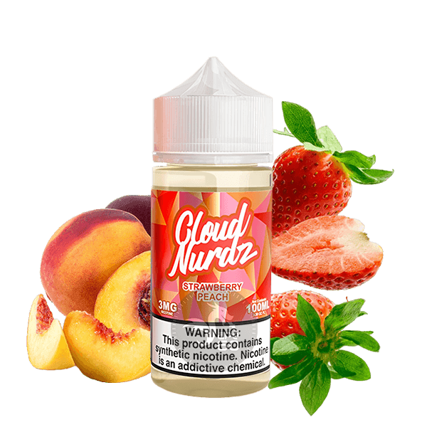 خرید جویس توت فرنگی هلو کلودنوردز (100میل) CLOUD NURDZ STRAWBERRY PEACH