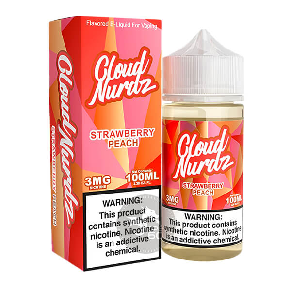 خرید جویس توت فرنگی هلو کلودنوردز (100میل) CLOUD NURDZ STRAWBERRY PEACH