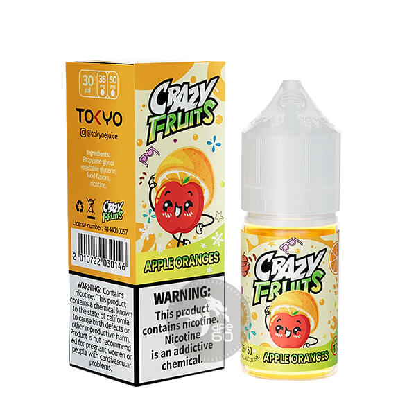 خرید سالت سیب پرتقال یخ توکیو (30میل) TOKYO CRAZY FRUITS APPLE ORANGES