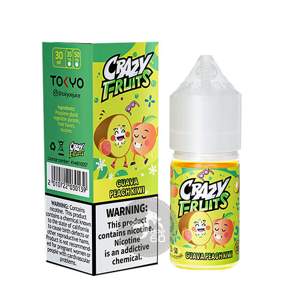 خرید سالت گواوا هلو کیوی توکیو (30میل) TOKYO CRAZY FRUITS GUAVA PEACH KIWI