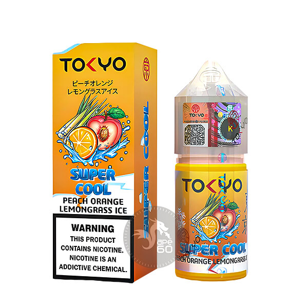 خرید سالت هلو پرتقال یخ توکیو (30میل) TOKYO SUPER COOL PEACH ORANGE LEMONGRASS ICE