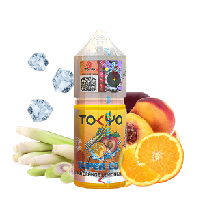 خرید سالت هلو پرتقال یخ توکیو (30میل) TOKYO SUPER COOL PEACH ORANGE LEMONGRASS ICE