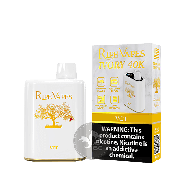 خرید پاد یکبار مصرف آیوری 40000 رایپ ویپز RIPE VAPES IVORY 40Kر
