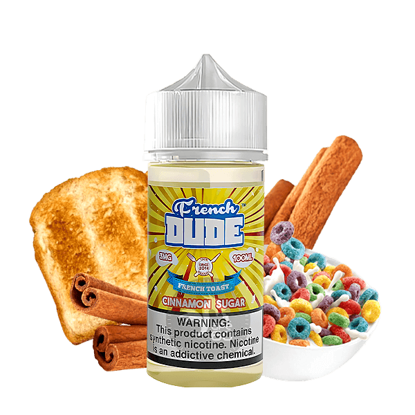FRENCH-DUDE-CINNAMON-SUGAR-100ml-1 خرید جویس تست دارچین شکر فرنچ دود (100میل) FRENCH DUDE CINNAMON SUGAR