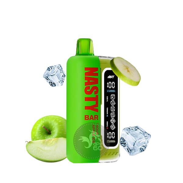خرید پاد یکبار مصرف 20000 پاف نستی NASTY DR20KI DISPOSABLE POD طعم Sour Apple Ice