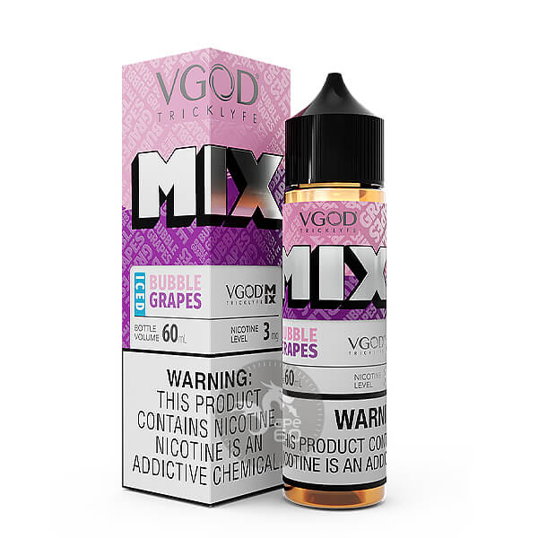 خرید جویس آدامس انگور یخ ویگاد (60میل) VGOD MIX ICED BUBBLE GRAPES