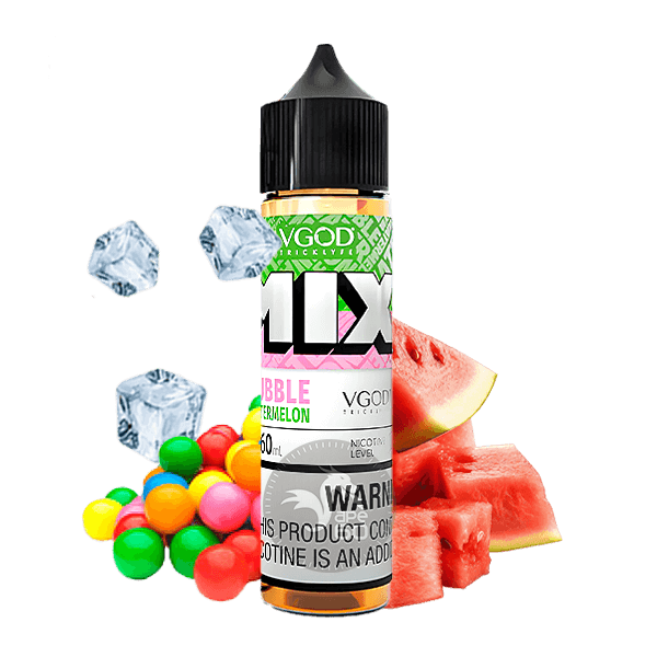 خرید جویس آدامس هندوانه یخ ویگاد (60میل) VGOD MIX ICED BUBBLE WATERMELON
