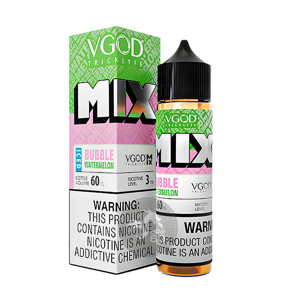 خرید جویس آدامس هندوانه یخ ویگاد (60میل) VGOD MIX ICED BUBBLE WATERMELON