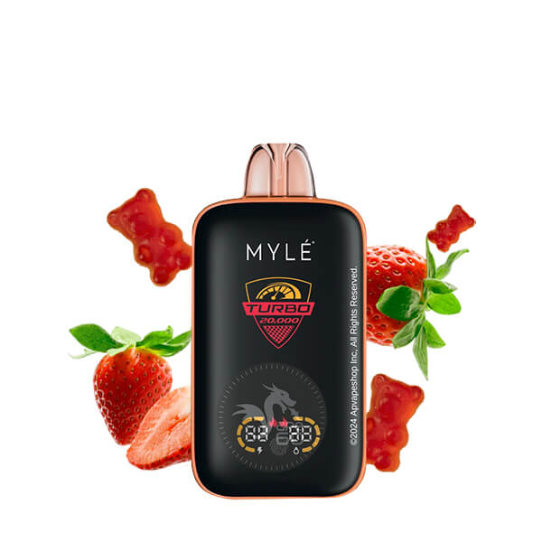 پاد یکبار مصرف توربو 20000 مایلی MYLE TURBO 20000 PUFFS خرید پاد یکبار مصرف توربو 20000 مایلی MYLE TURBO 20000 PUFFS طعم Strawberry Keys