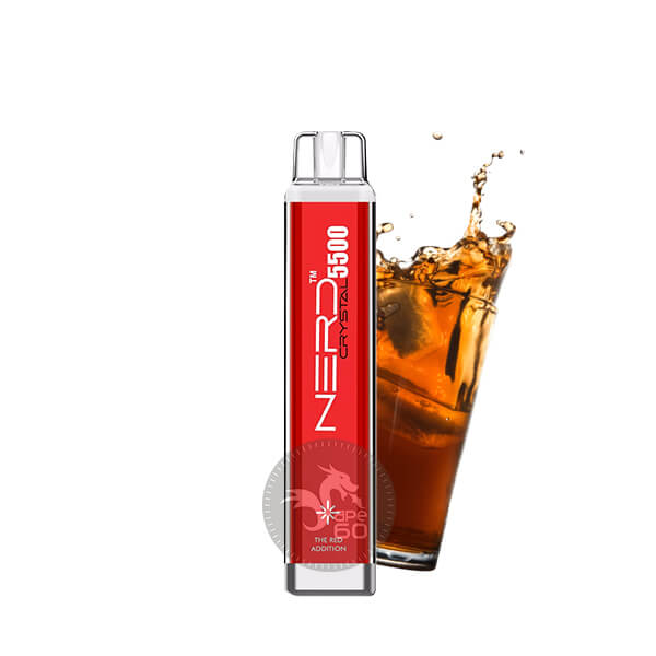 خرید پاد یکبار مصرف 5500 پاف نرد کریستال NERD CRYSTAL DISPOSABLE 5500 PUFFS طعم The Red Addition