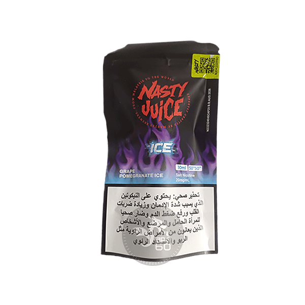 خرید سالت انگور انار یخ نستی (10میل) NASTY GRAPE POMEGRANATE ICE