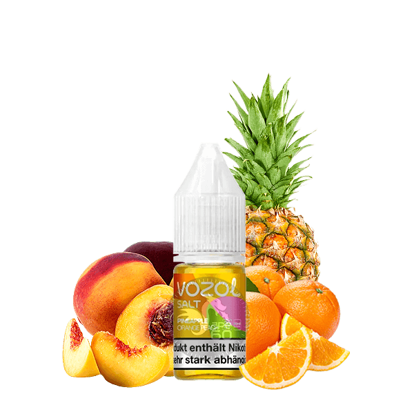 خرید سالت آناناس پرتقال هلو وزول (10میل) VOZOL PINEAPPLE ORANGE PEACH