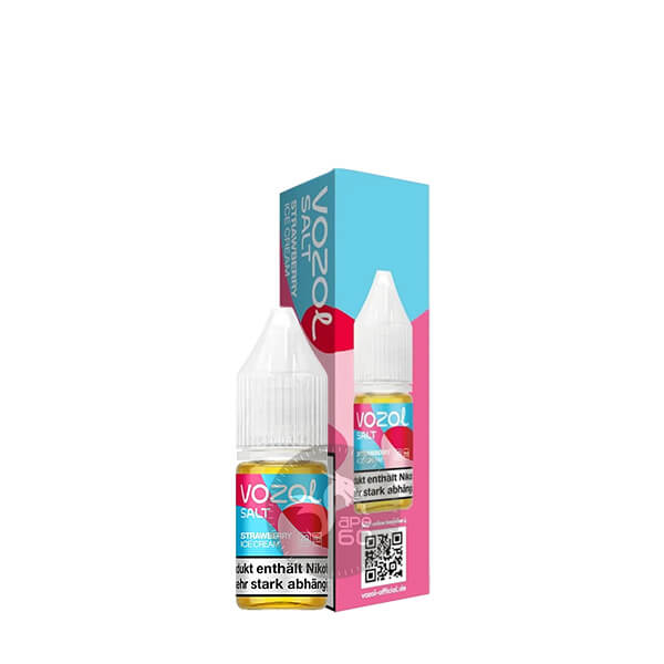 خرید سالت بستنی توت فرنگی وزول (10میل) VOZOL STRAWBERRY ICE CREAM
