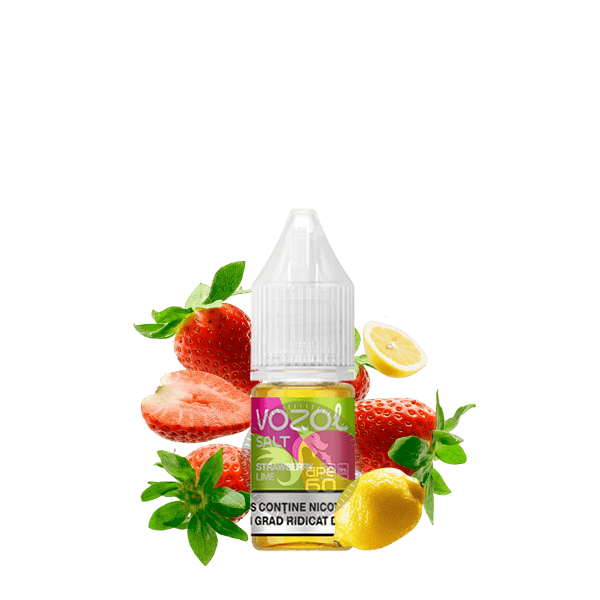خرید سالت توت فرنگی لیمو وزول (10میل) VOZOL STRAWBERRY LIME