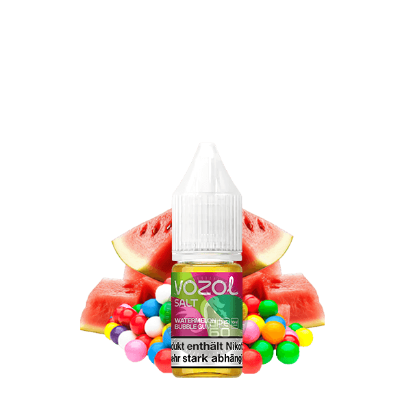 خرید سالت آدامس بادکنکی هندوانه وزول (10میل) VOZOL WATERMELON BUBBLEGUM