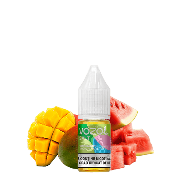 خرید سالت هندوانه انبه وزول (10میل) VOZOL WATERMELON TROPICAL FRUITS