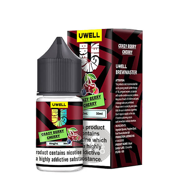 خرید سالت تمشک بلوبری گیلاس یوول (30میل) UWELL CRAZY BERRY CHERRY