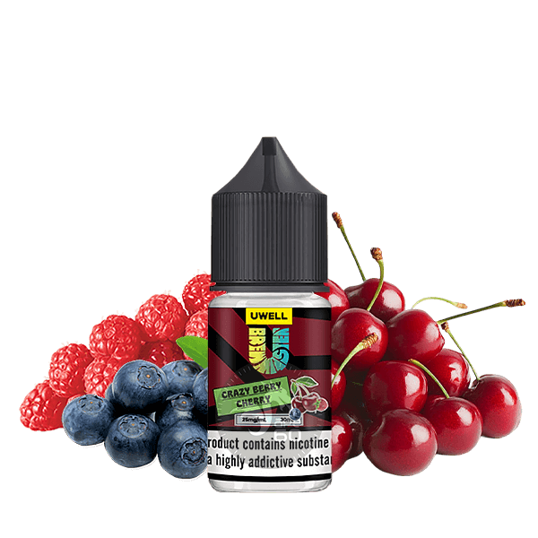 خرید سالت تمشک بلوبری گیلاس یوول (30میل) UWELL CRAZY BERRY CHERRY
