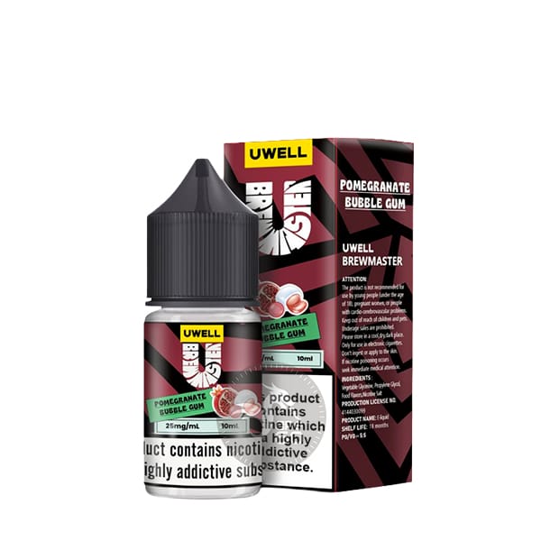 خرید سالت آدامس بادکنکی انار یوول (10میل) UWELL POMEGRANATE BUBBLE GUM